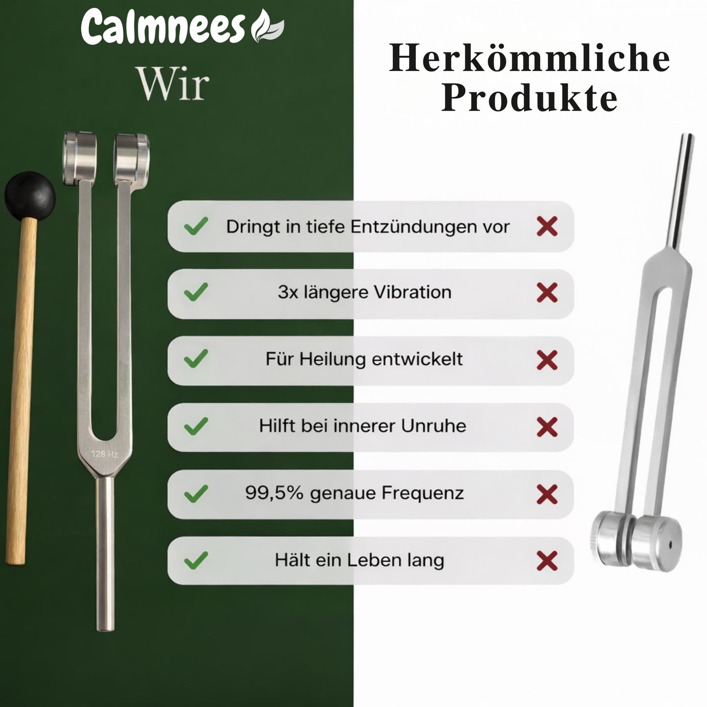 Calmora 128Hz Stimmgabel